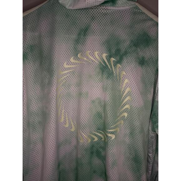 Nike Icon Clash Full Zip Long Sleeve Tie Dye Mesh Hoodie Jacket Green Womens Med - Picture 7 of 13